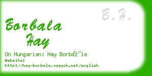 borbala hay business card